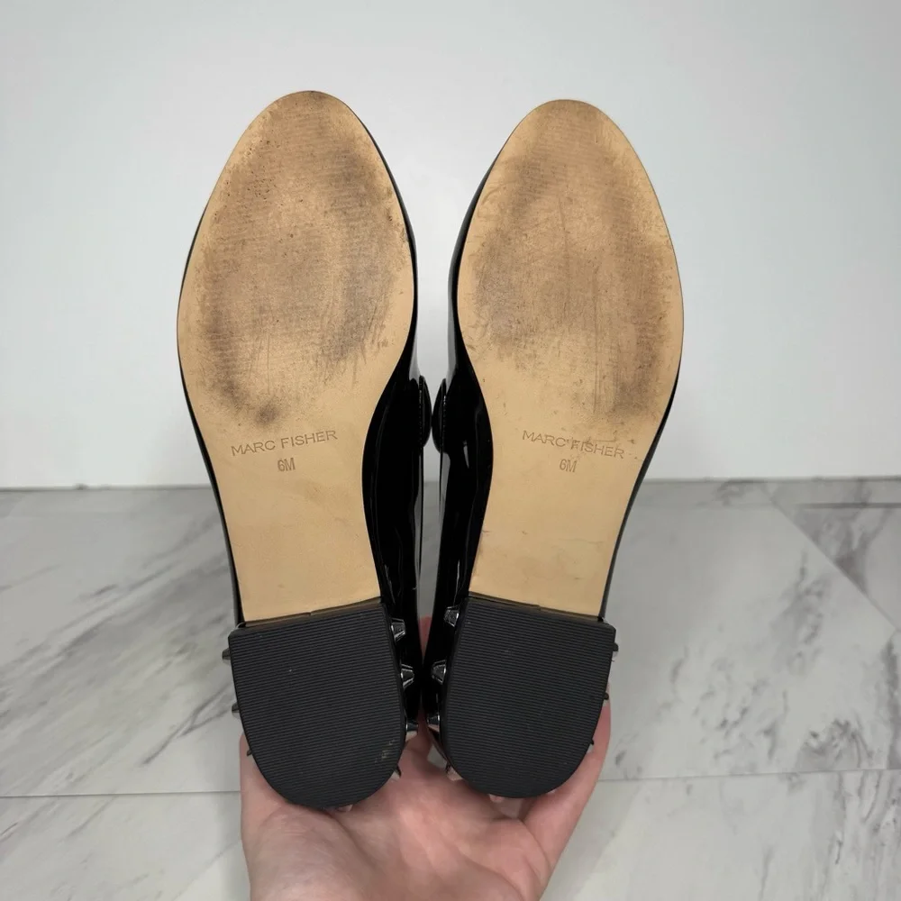 Marc Fisher Abree Black Patent Leather Loafer 6M